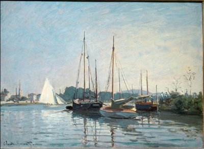 Pleasure boats in Argenteuil. (Oil On Canvas 作者 克劳德·莫奈