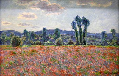 罂粟花田》，1887年 作者 Claude Monet