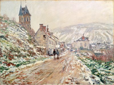 克劳德-莫奈（Claude Monet，1840-1926 年）的《维特伊冬季的公路 作者 克劳德·莫奈