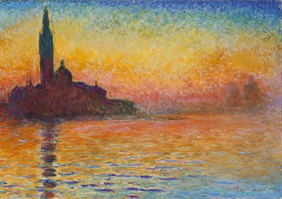 圣乔治马焦雷在暮光之城 作者 Claude Monet