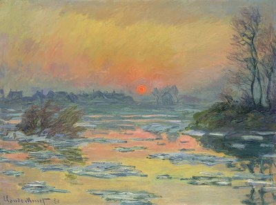 塞纳河上的日落（Coucher de Soleil sur la Seine）。 1880年 作者 克劳德·莫奈