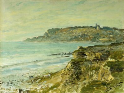 Sainte-Adresse的悬崖； La Falaise de Saint Adresse，1873年 作者 克劳德·莫奈