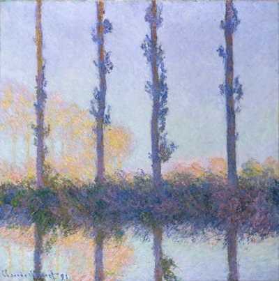 四棵树，1891年 作者 克劳德·莫奈