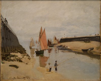 特鲁维尔港 - 克劳德-莫奈（1840-1926）的画作 - 1870年 - 布面油画 - 54x65.7 - 布达佩斯Szepmuveszeti博物馆 作者 克劳德·莫奈