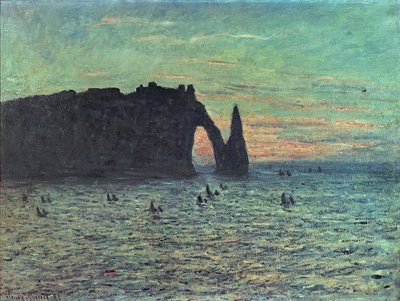 埃特尔塔的空心针，1883年 作者 克劳德·莫奈