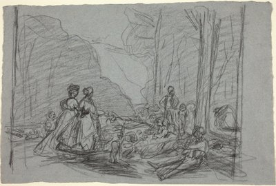 草地上的午宴，约1865年。 作者 克劳德·莫奈