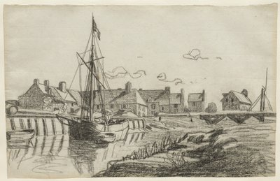 托克港，约1864年 作者 克劳德·莫奈