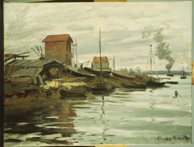 珀蒂-嫩尼维利斯的塞纳河，1872年 作者 克劳德·莫奈