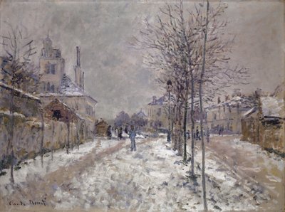 1875年，阿让特伊的白雪覆盖的蓬图瓦兹大道 作者 克劳德·莫奈