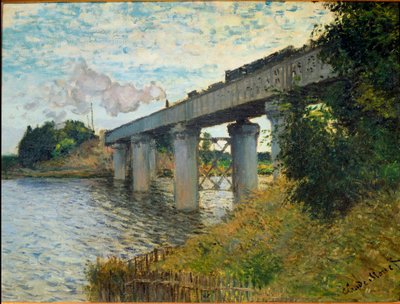 阿让特伊铁路桥 作者 Claude Monet