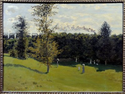 克劳德·莫奈 (Claude Monet) (1840-1926) 1870 年作画的乡村火车。 0,5x0,65 m 巴黎，奥赛博物馆 作者 克劳德·莫奈