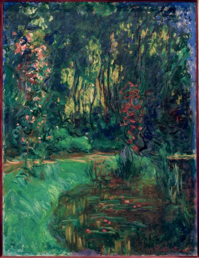 吉维尼池塘的一角 作者 Claude Monet