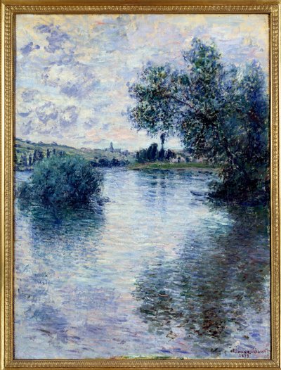 克劳德·莫奈 (Claude Monet) (1840-1926) 的 Vetheuil 绘画 1879 年 0.8x0.6 米鲁昂，美术博物馆 作者 克劳德·莫奈