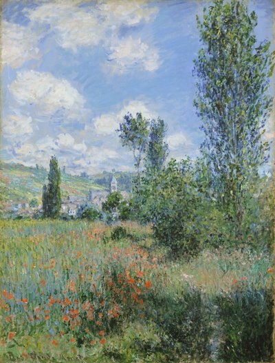 维泰伊火山的景色 作者 Claude Monet