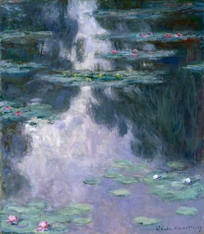 睡莲（睡莲）1907年（布面油画） 作者 克劳德·莫奈