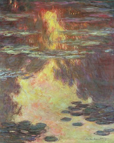 睡莲，1907年 作者 克劳德·莫奈