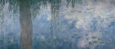 睡莲：早晨与垂柳，1914-18（右图） 作者 克劳德·莫奈