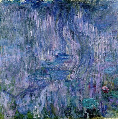 睡莲和柳树的思考，1916-19（见细节414405） 作者 Claude Monet