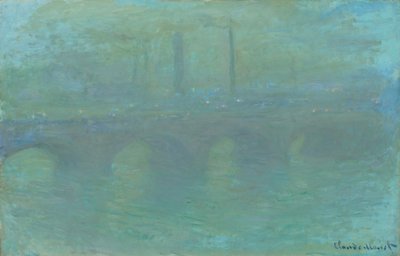 滑铁卢桥，伦敦，黄昏时分，1904年。 作者 克劳德·莫奈
