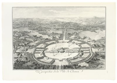 Chaux市的全景视图，1804年 作者 克劳德·尼古拉斯·勒杜
