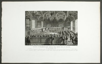 路易十六在王宫举行的特别会议》，选自《法国大革命历史画册》系列 作者 克劳德·尼奎特