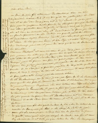 安托万-索格兰兄弟给他的信，1816年 作者 克劳德·索兰