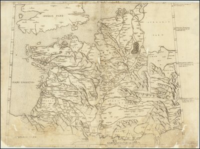 1507 年托勒密法国地图 作者 克劳狄·托勒密