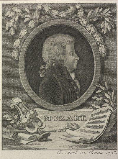 沃尔夫冈-阿玛迪斯-莫扎特，1793年 作者 克莱门斯科尔