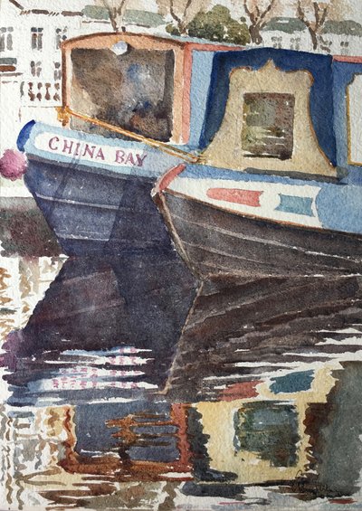 小威尼斯，初春，2017 年（水彩画） 作者 克莱夫·威尔逊