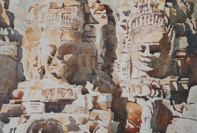 午间--同情（东方），2000 年（水彩画） 作者 克莱夫·威尔逊