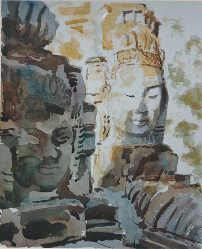 巴戎 - 慈爱之心，2000 年（水彩画） 作者 克莱夫·威尔逊