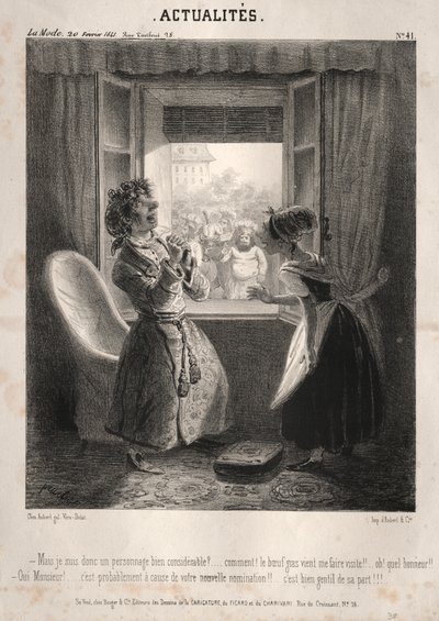新闻：-但我是一个非常重要的人，1841年。 作者 克莱门特·普鲁什（ClémentePruche）