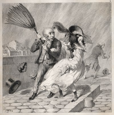 Bambochades：您看到我的气压计很漂亮吗……这对...来说是一个充裕的时间，1841年。 作者 克莱门特·普鲁什（ClémentePruche）