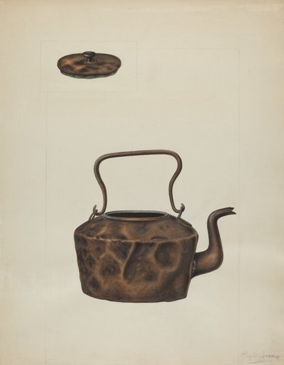 铜制茶水壶 作者 克莱德·切尼