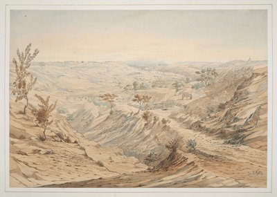 油井：1855年法伊尔少校出使阿瓦宫廷期间在缅甸拍摄的系列风景 "中的第18号水彩画 "Ye-an-nan-gyoung 作者 科尔斯沃西格兰特