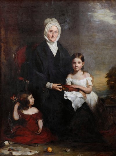 罗西和她的孙女的伊丽莎白·廉价（Elizabeth Cheape），约1843年（布面油画） 作者 科尔文·史密斯
