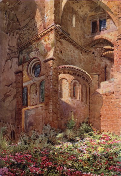 Sacro Speco与Roseto，最下层教堂的后殿，Subiaco 作者 福米利委员