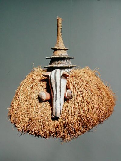 Zoomorphic Mask（木材和纤维）（另见181650,181651） 作者 刚果人