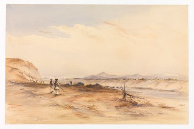 圣克鲁斯河上的狩猎，约 1878 年（水彩画） 作者 康拉德·马滕斯（Conrad Martens）