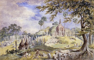 斯里兰卡阿努拉德普勒（Anuradhapura）的Thuparama Dagoba，1873年 作者 康斯坦斯·弗雷德里卡·戈登·卡明