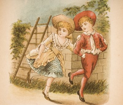 “老母鹅的韵律和故事”中的插图，由Frederick Warne und Co.出版，1890年代（chromolitho） 作者 康斯坦斯·哈斯伍德