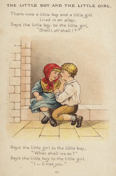 Nursery rhyme: The Little Boy And The Little Girl (chromolitho) 作者 康斯坦斯·哈斯伍德