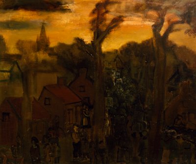 Jabbeke in 1940，作者 Constant Permeke（1886-1952 年），布面油画。比利时，20 世纪。 作者 康斯坦特·佩梅克