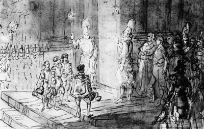 梵蒂冈的瑞士卫队和法国士兵，1930年。 作者 康斯坦丁人