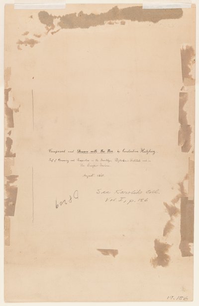 艺术家题词，1865年（375815的反面） 作者 康斯坦丁·赫兹伯格