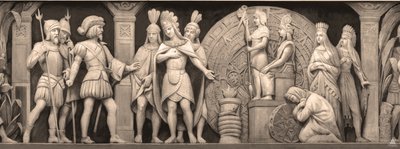 墨西哥寺庙的科尔特斯和蒙特祖玛美国国会大厦圆形大厅的fr饰，186年 作者 康斯坦丁·布鲁米迪（Constantino Brumidi）