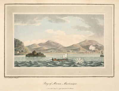 马提尼克岛的马兰湾，来自“西印度群岛战役”的插图，作者：Cooper Willyams牧师，S. Alken，酒吧的石版画。伦敦1796年 作者 库珀·威廉姆斯