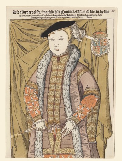 英格兰爱德华六世肖像 作者 科内利斯·安东尼斯。 （方式）