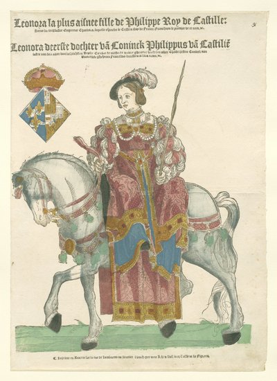 法国埃莉诺骑马的肖像 作者 Hans Liefrinck (I) (可能)