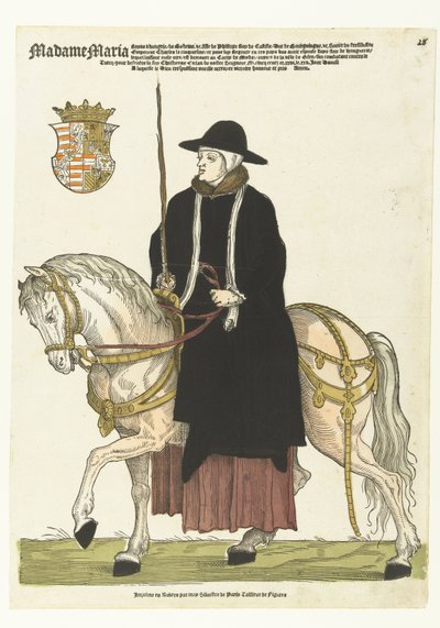 匈牙利玛丽骑马的肖像 作者 Sylvester van Parijs (可能)